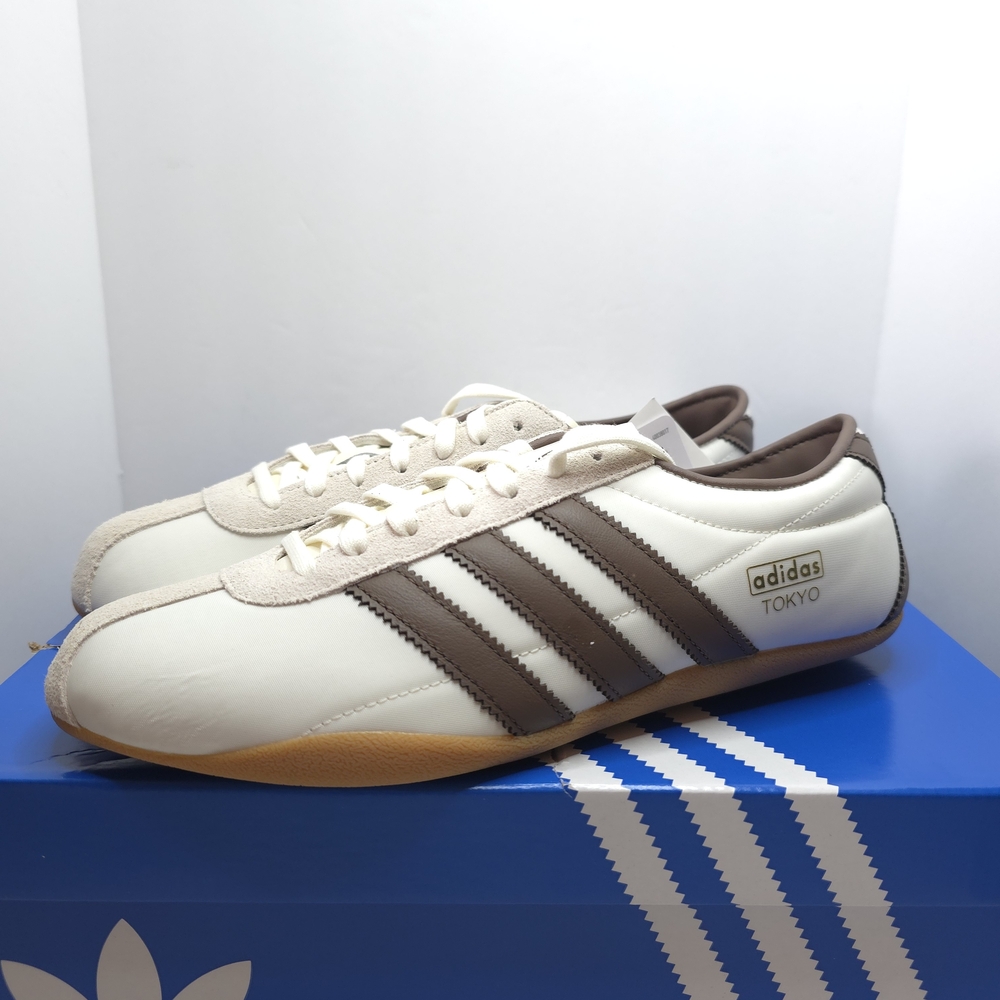 adidas Tokyo Leather Athletic Shoes White Brown
